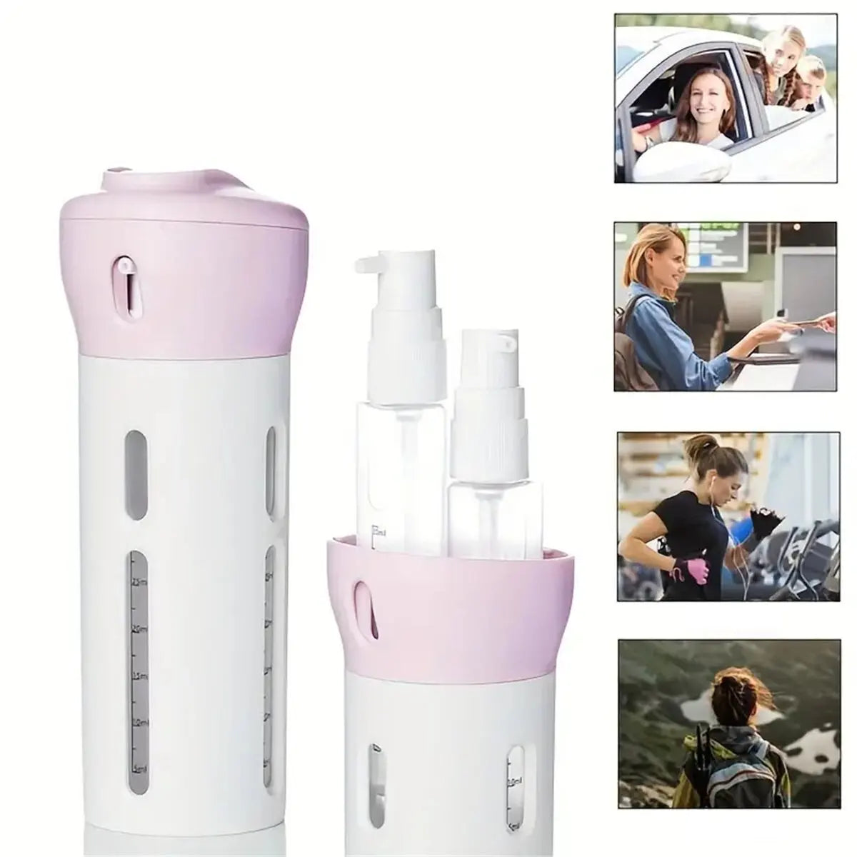 LoopVias™ 4-in-1 Travel Dispenser – Leakproof.
