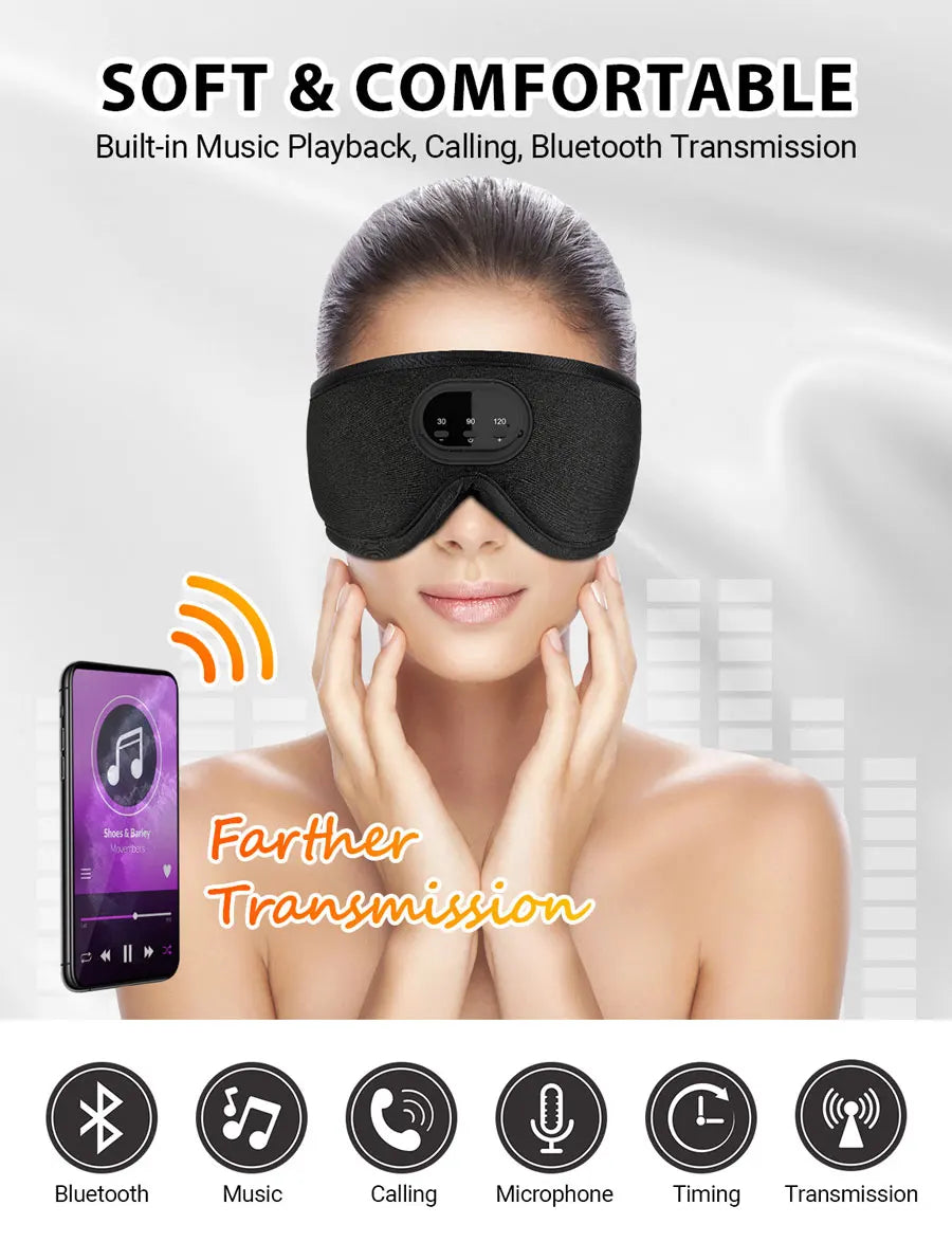 LoopVias™ Bluetooth Sleep Mask – Sleep, Relax, and Recharge Anywhere