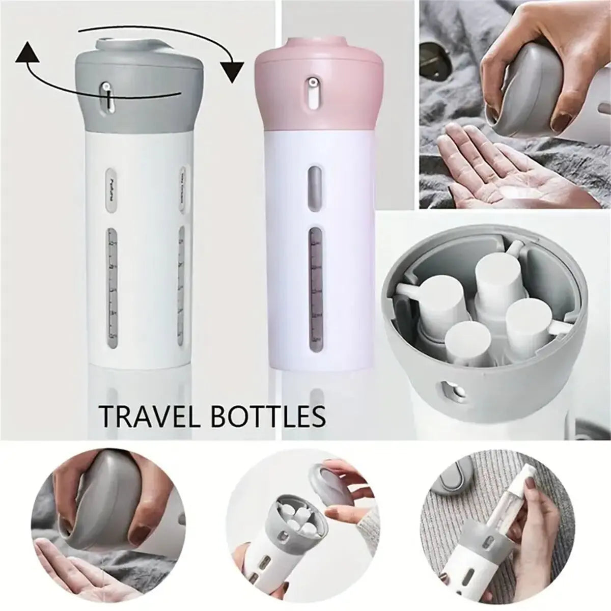 LoopVias™ 4-in-1 Travel Dispenser – Leakproof.