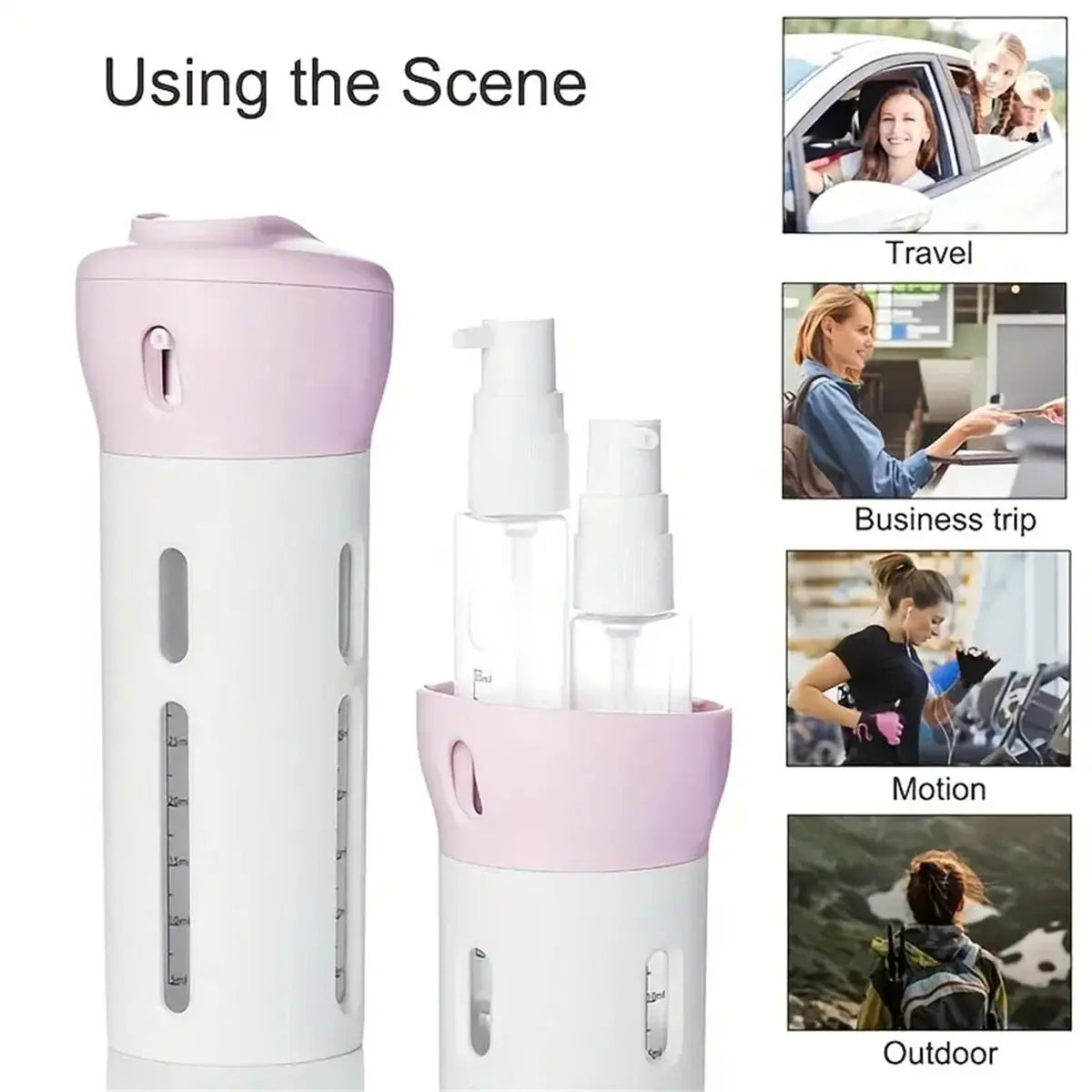 LoopVias™ 4-in-1 Travel Dispenser – Leakproof.